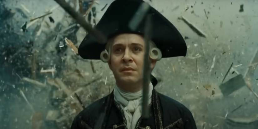 Lord Cutler Beckett just before dying in the Pirates of the Caribbean: at the end of the world