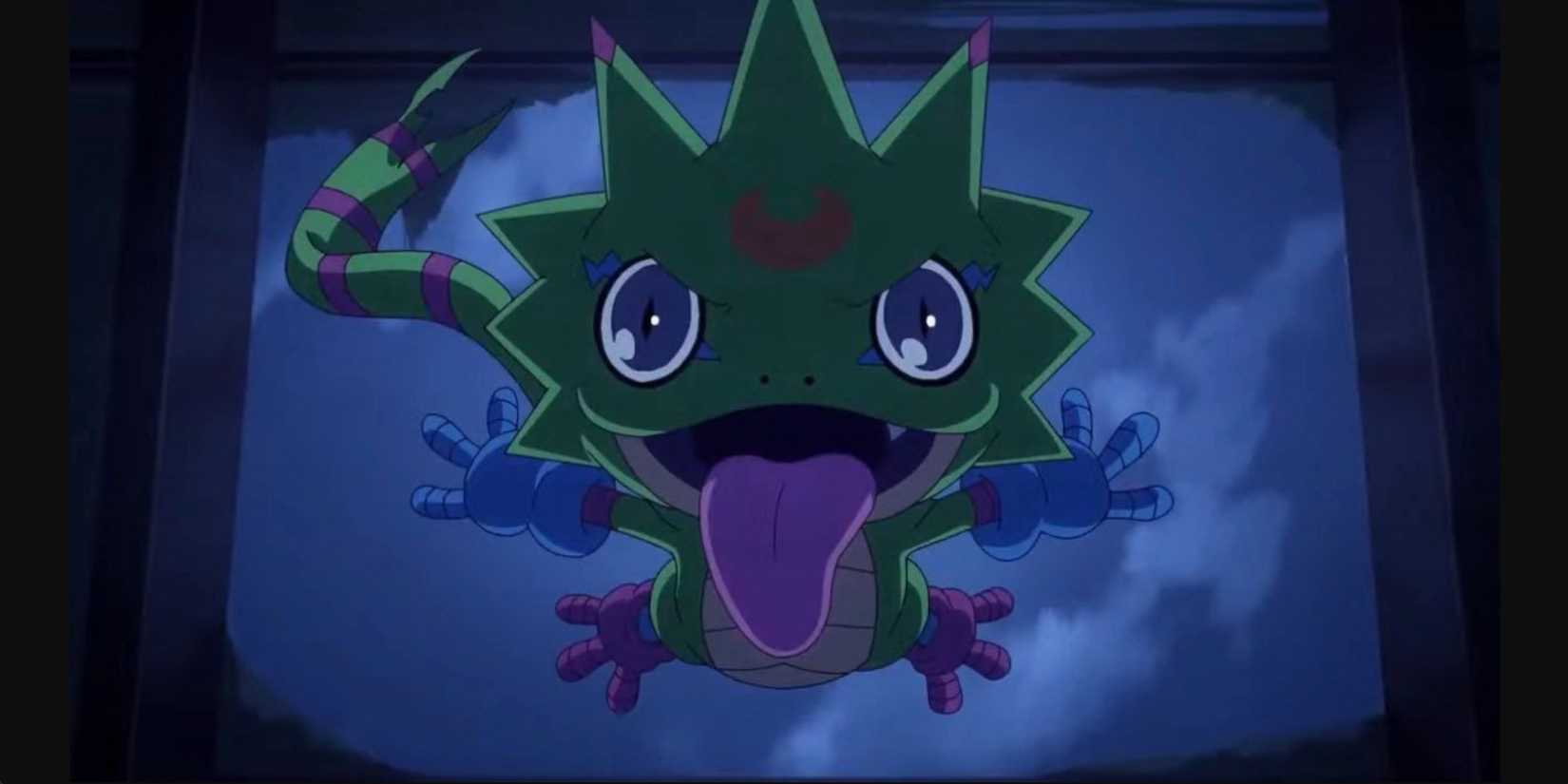 Gekkomon jumps ahead in Digimon Beatbreak.