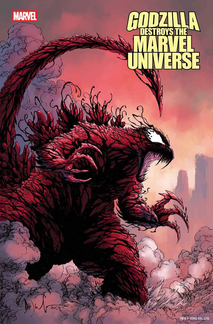 The variant cover for Godzilla vs. the Marvel Universe #5