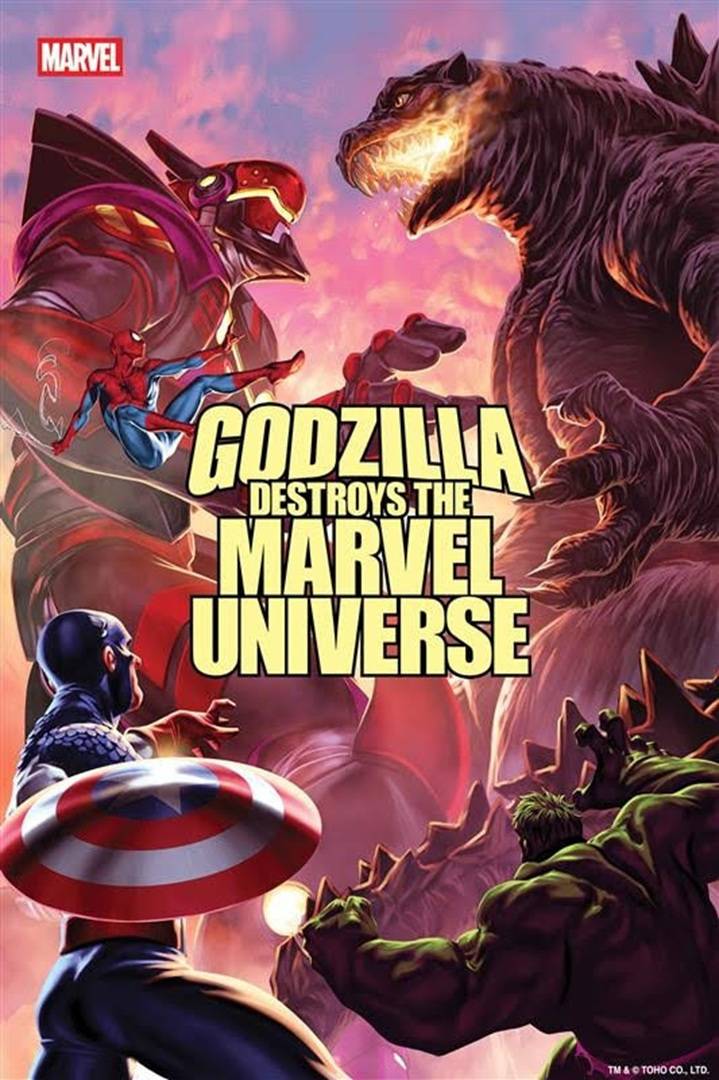 The main cover for Godzilla vs. the Marvel Universe #5