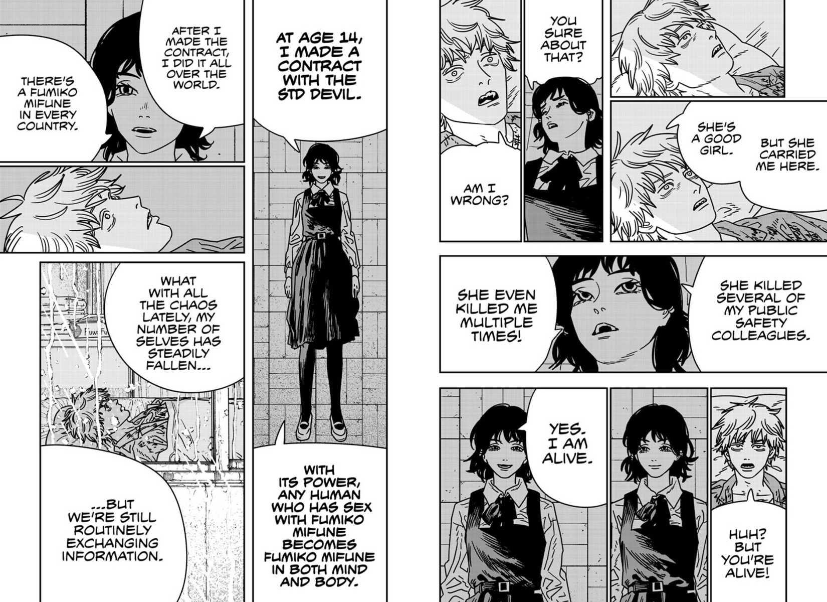 Fumiko Mifune tells Denji about her STD Devil contract in Chainsaw Man 212