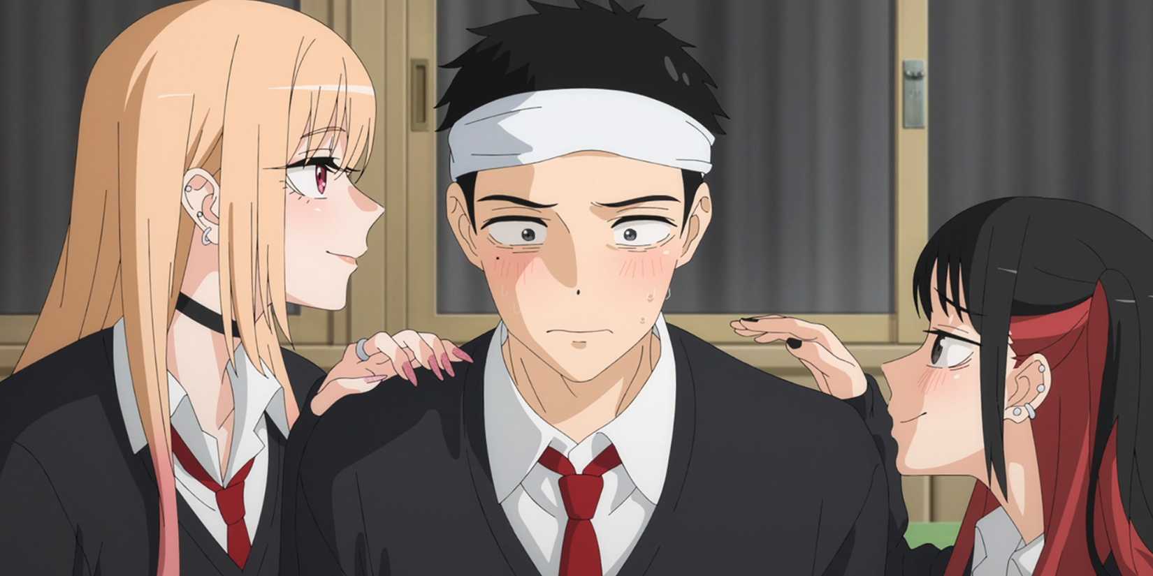 Marin and Nowa teasing Wakana in My Dress-Up Darling