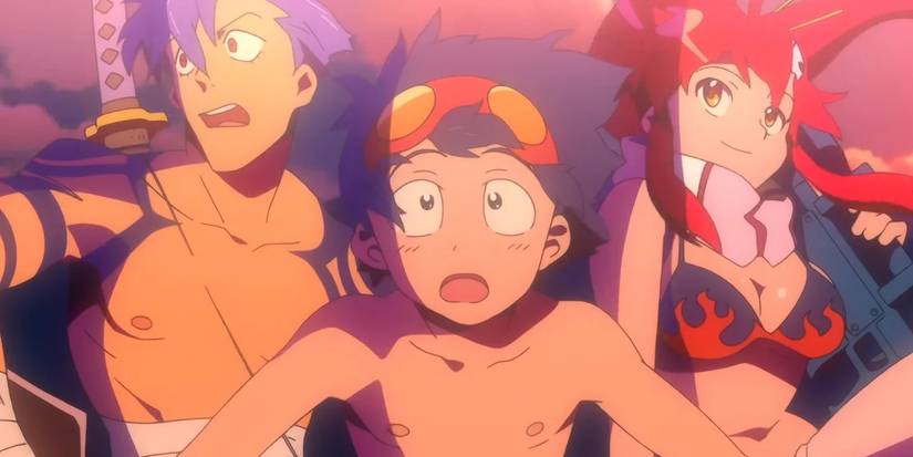 Simon, Camina and Yoko in Toppa Gurren Lagann Lagann Lagann Episode 1