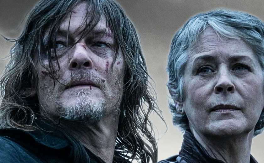 Daryl Dixon (Norman Reedus) and Carol Peletier (Melissa McBride) appear in The Walking Dead: Daryl Dixon