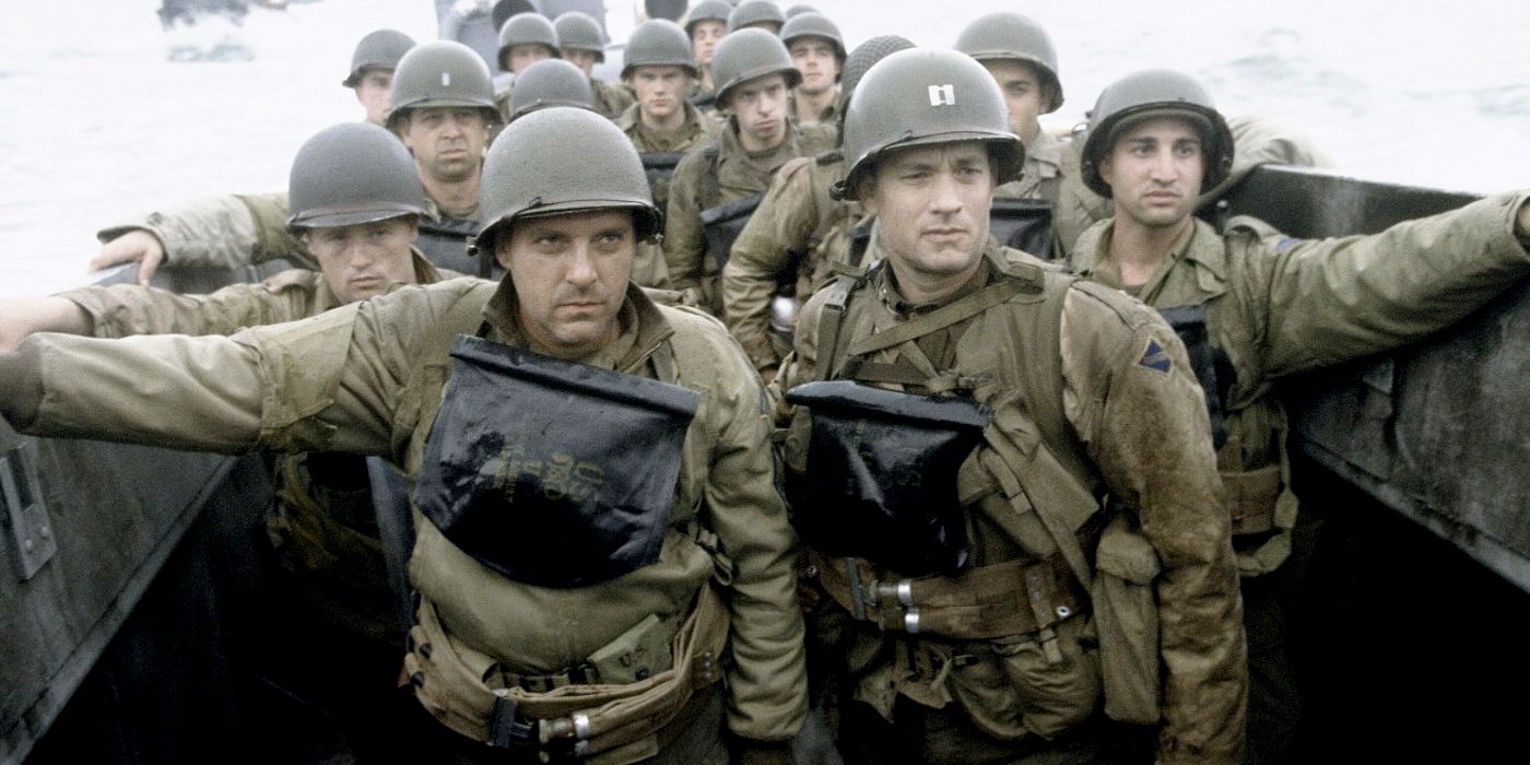 Troops are on a boat heading for the D-Day attack