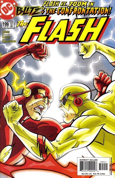 Wally West and Reverse-Flash fighting each other