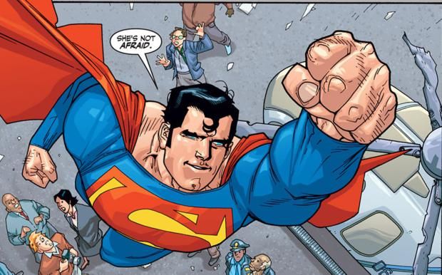 Week of Cool Superman Comic Book Moments - Superman Makes An Entrance