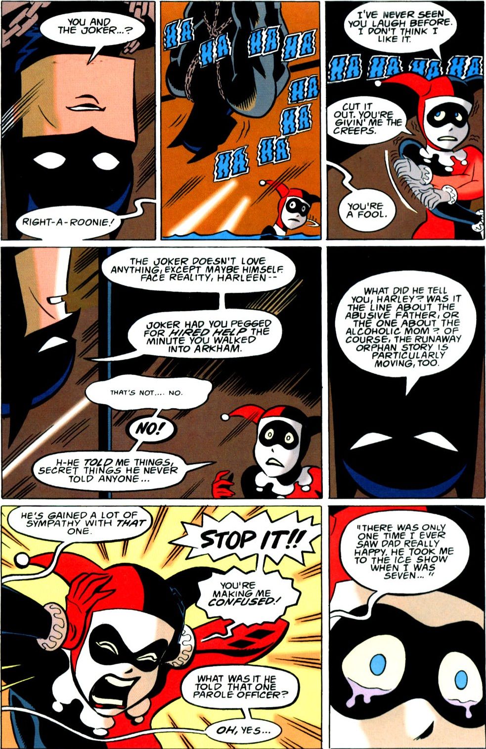 Batman messed with Harley's mind
