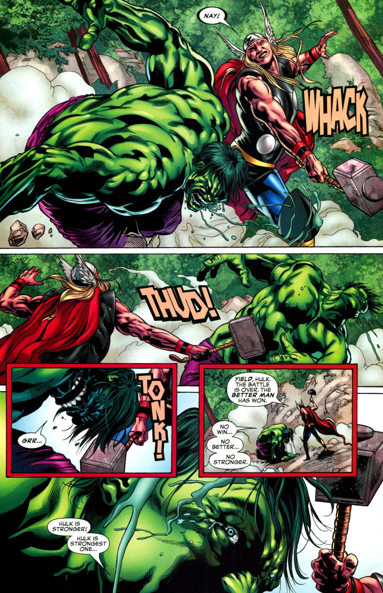 Comic Book Questions Answered: Has The Hulk Ever Lifted Thor's Hammer?