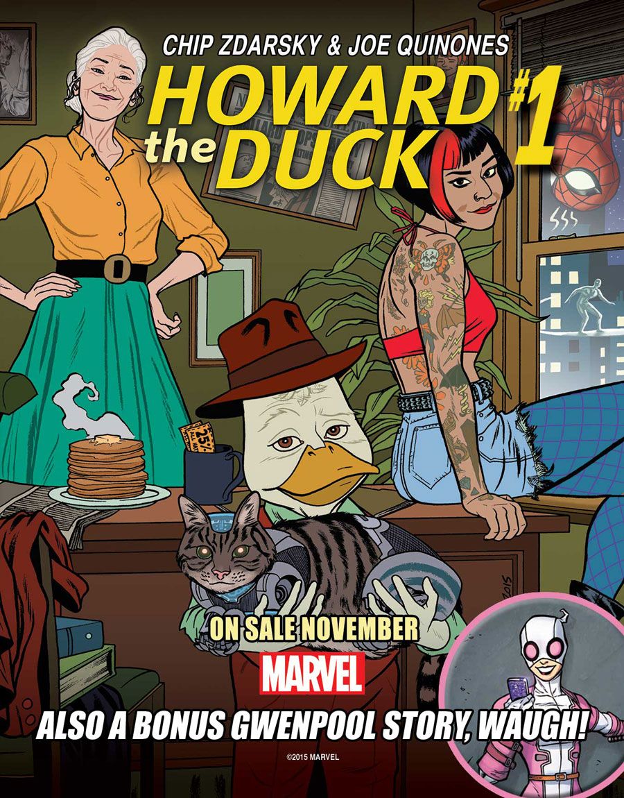 Howard the Duck #1 2nd Print GwenPool Back Up Feature Marvel Comics Late 2015 