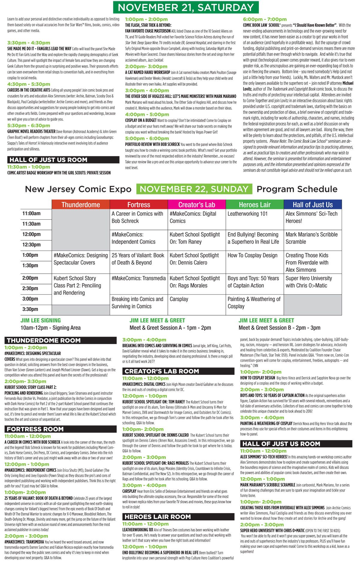 EXCLUSIVE: New Jersey Comic Expo's Full Programming Schedule