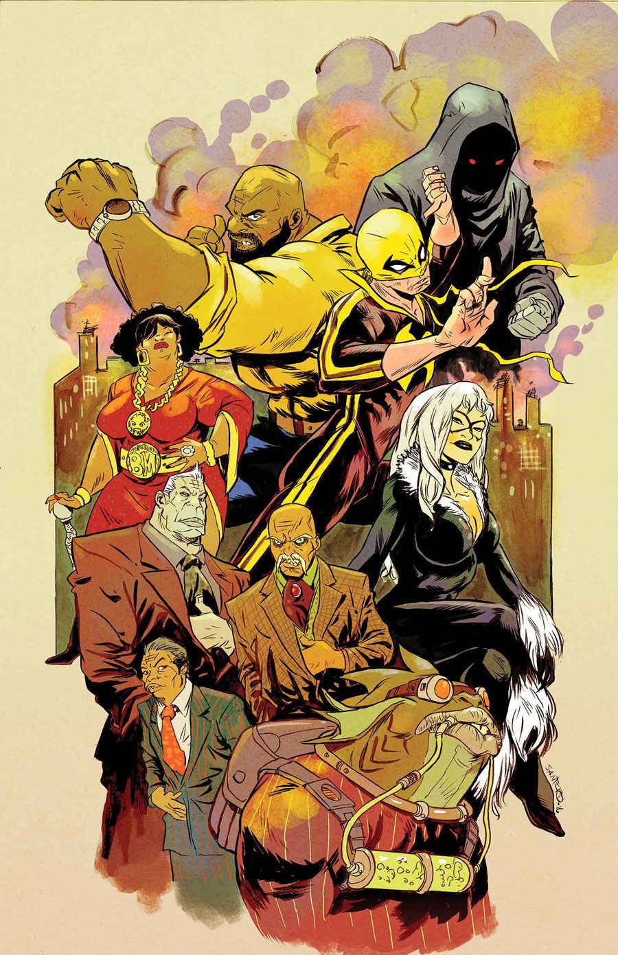 Power Man and Iron Fist #8 Pasqual Ferry Defenders Variant Marvel ANAD 2016 