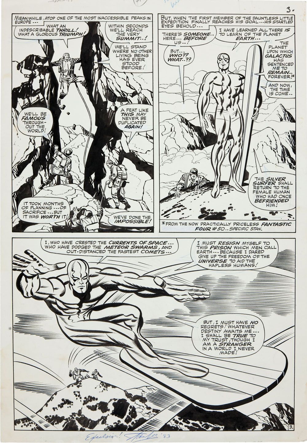 Jack Kirby/Joe Sinnott Fantastic Four page fetches record $155,350