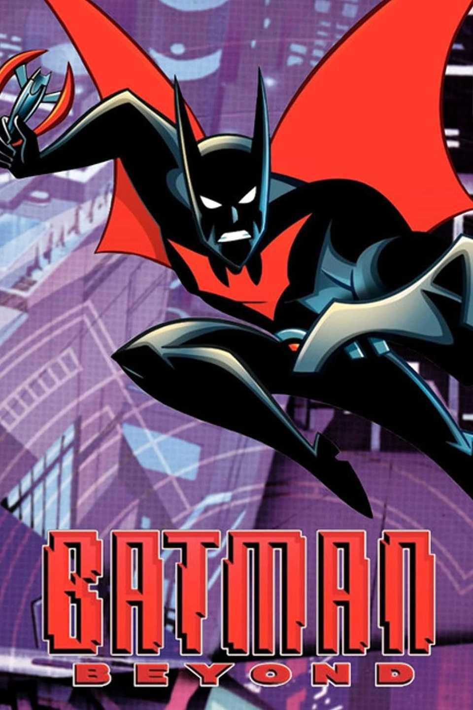 Terry McGinnis' Batman is leaping forward on the poster for Batman Beyond.