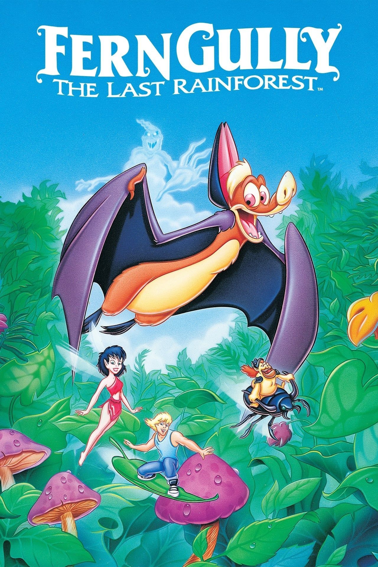 El cast en el poster de FernGully The Last Rainforest (1992)