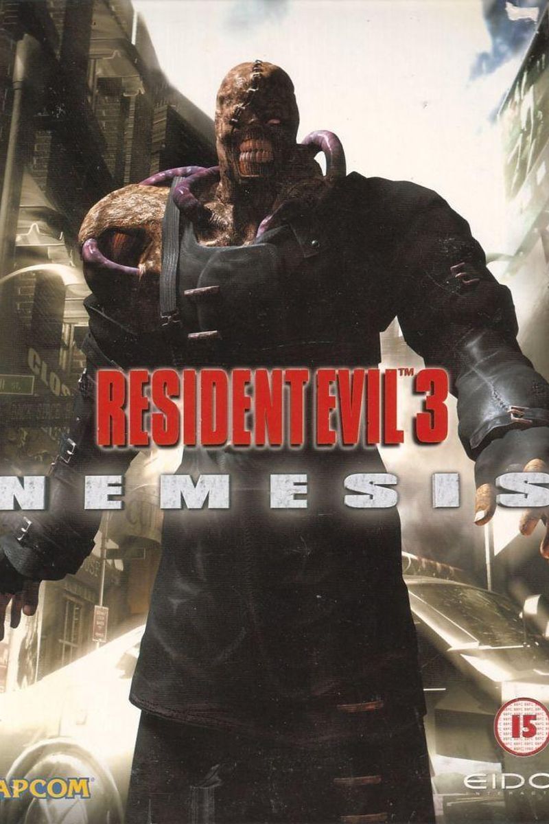 El póster de Resident Evil 3: Nemesis muestra a Nemesis mirando a la cámara.