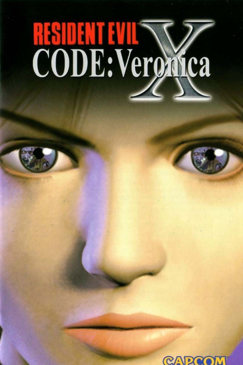 El póster del juego Resident Evil CODE: Veronica presenta un primer plano del rostro de Claire Redfield.