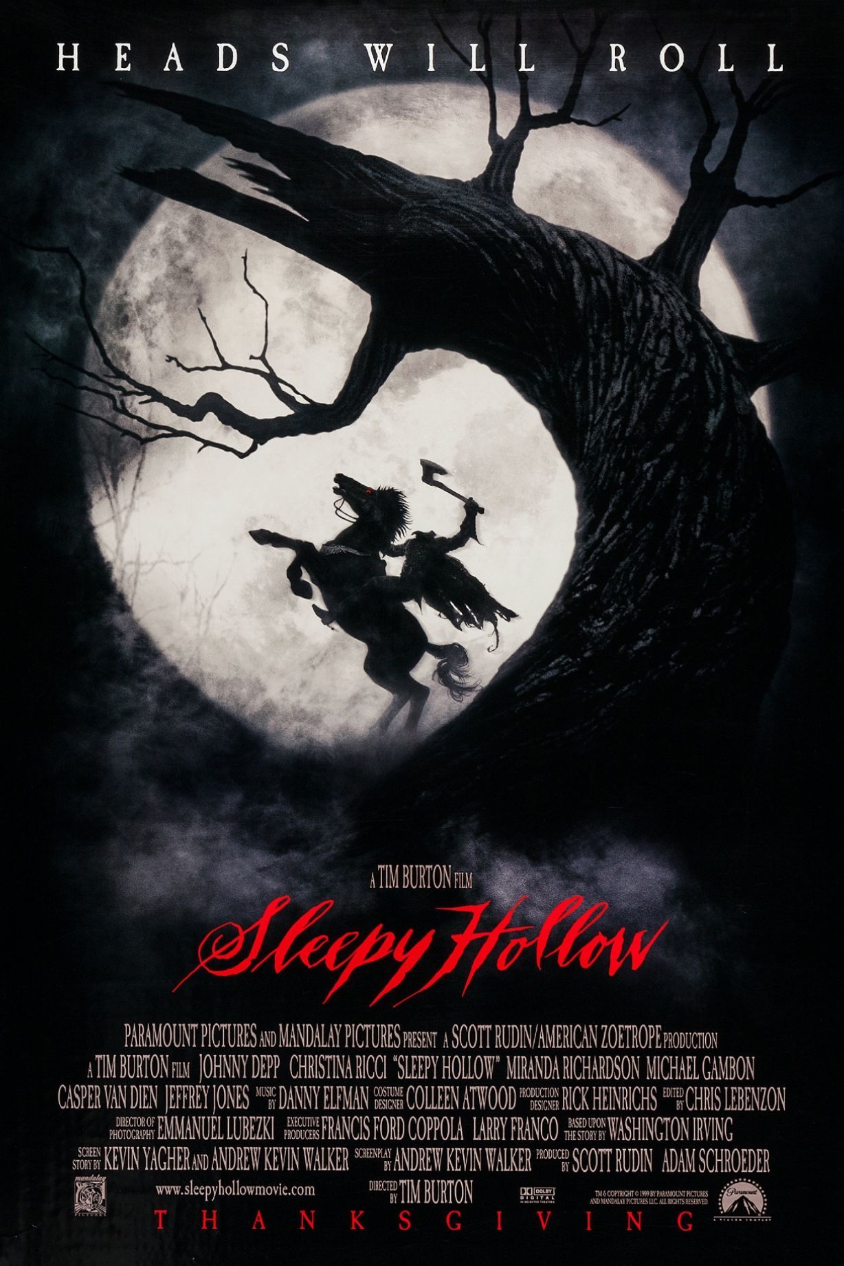 Sleepy Hollow 1999 movie poster