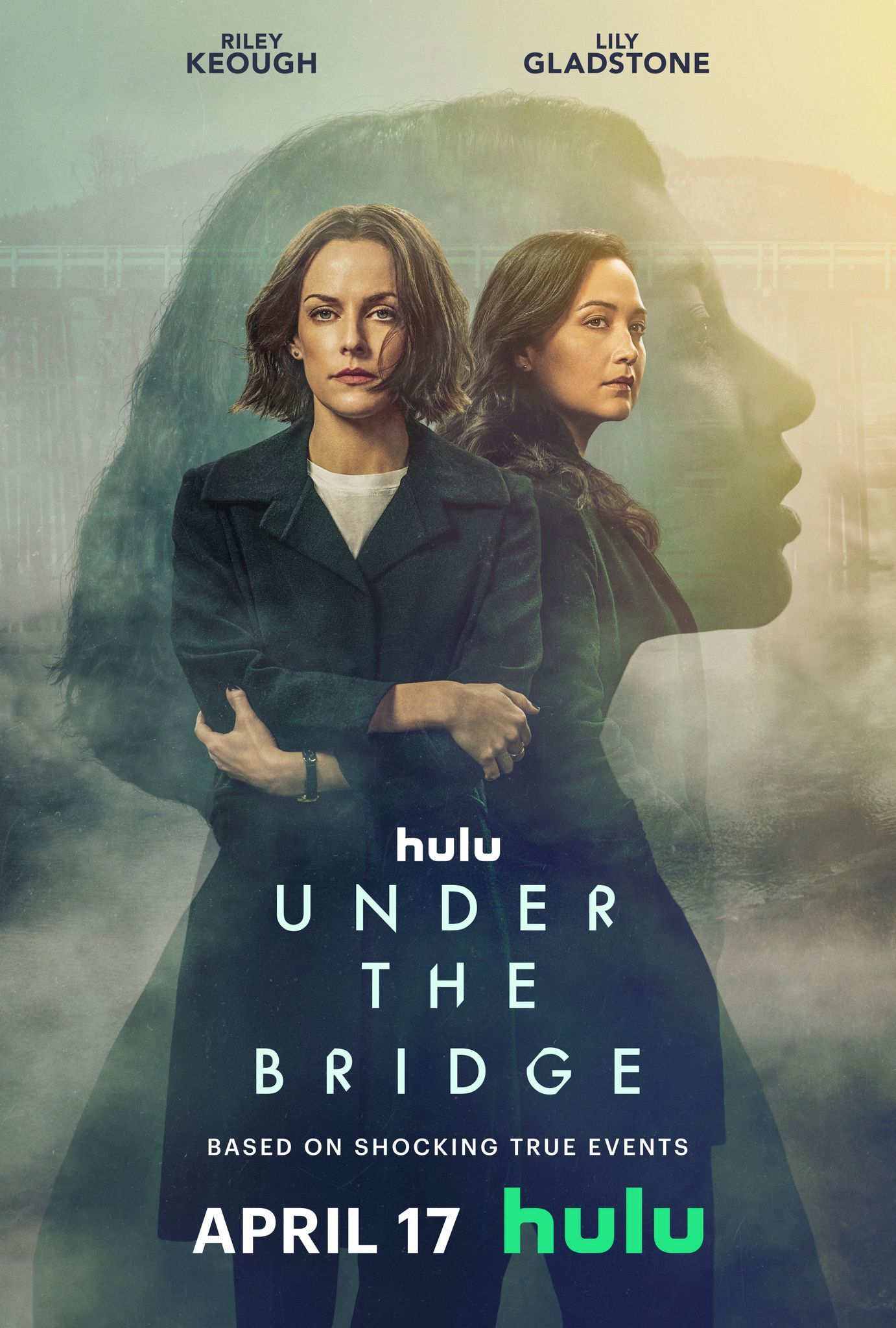 Póster de la serie Under the Bridge con Riley Keough y Lily Gladstone