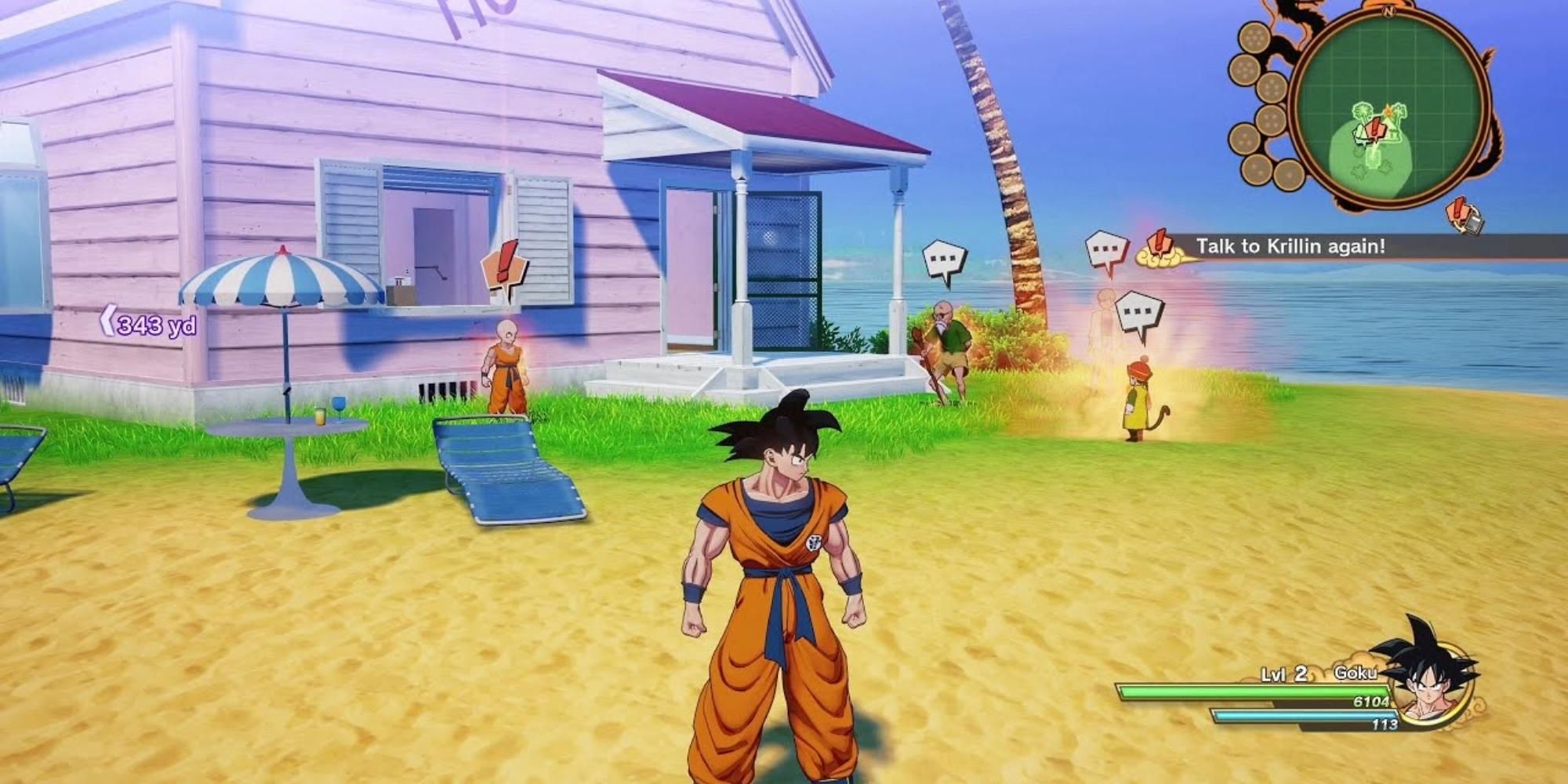 Goku em Dragon Ball Z Kakarot.