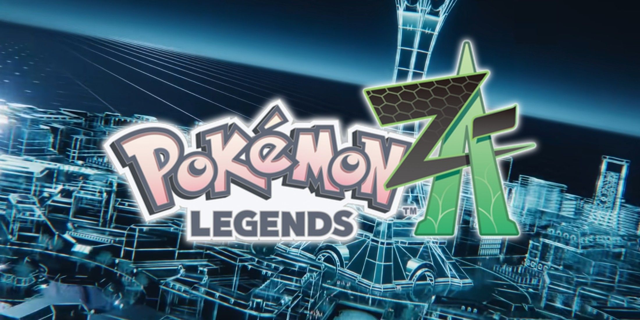 Lumiose City'nin planı üzerinde Pokemon Legends ZA logosu