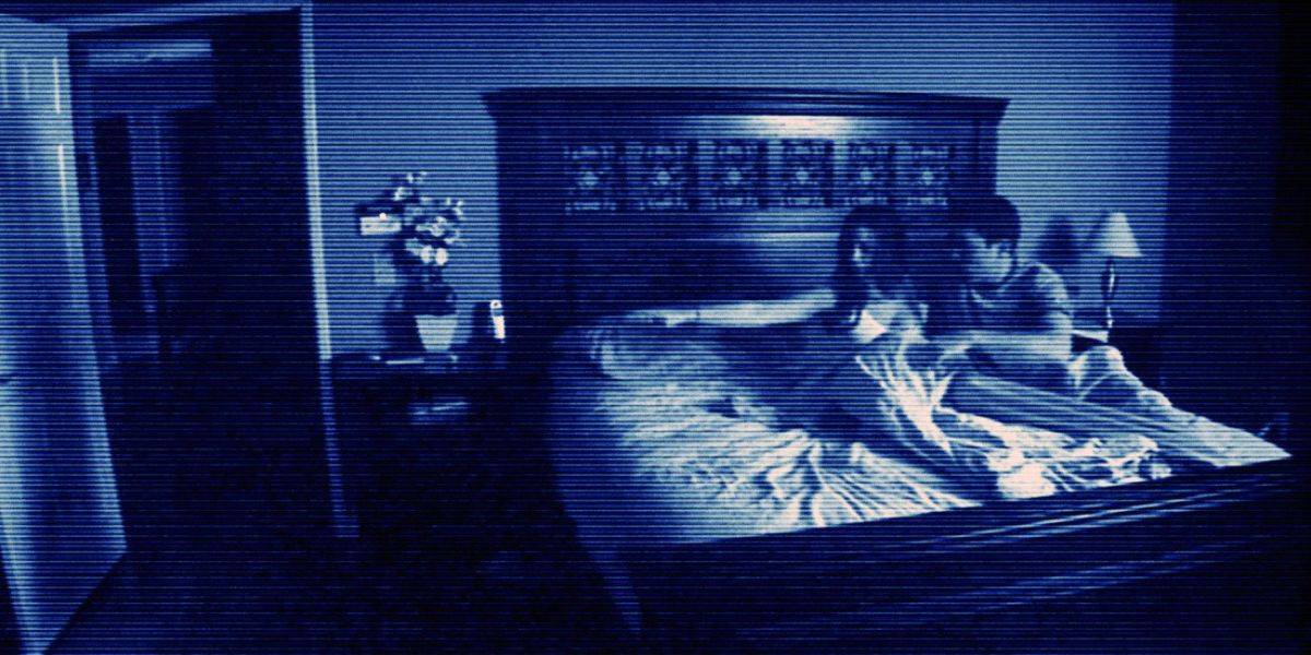 10 horror movies include Paranormal Activity where the demon only reveals itself in a split-second frame after the movie turns black.